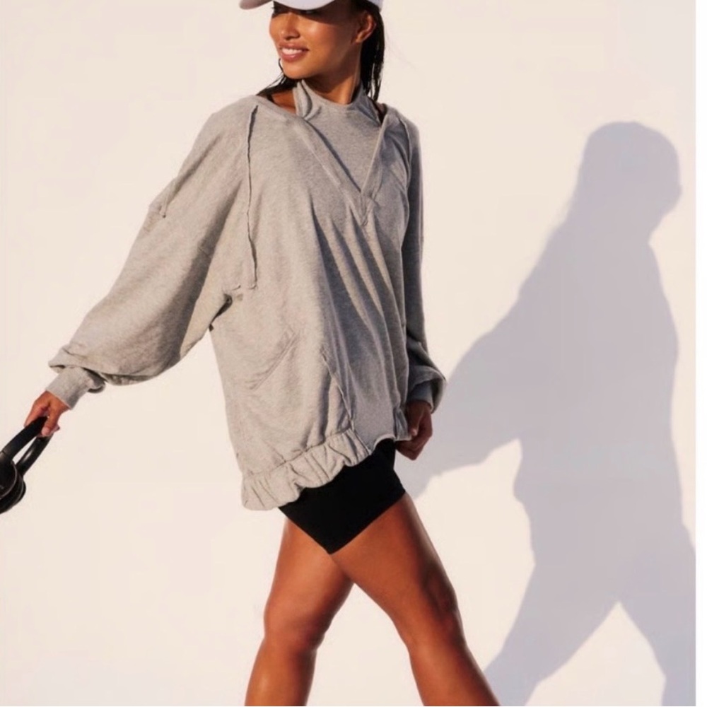 Free People Tryouts Pullover grey NwT med - Picture 2 of 8